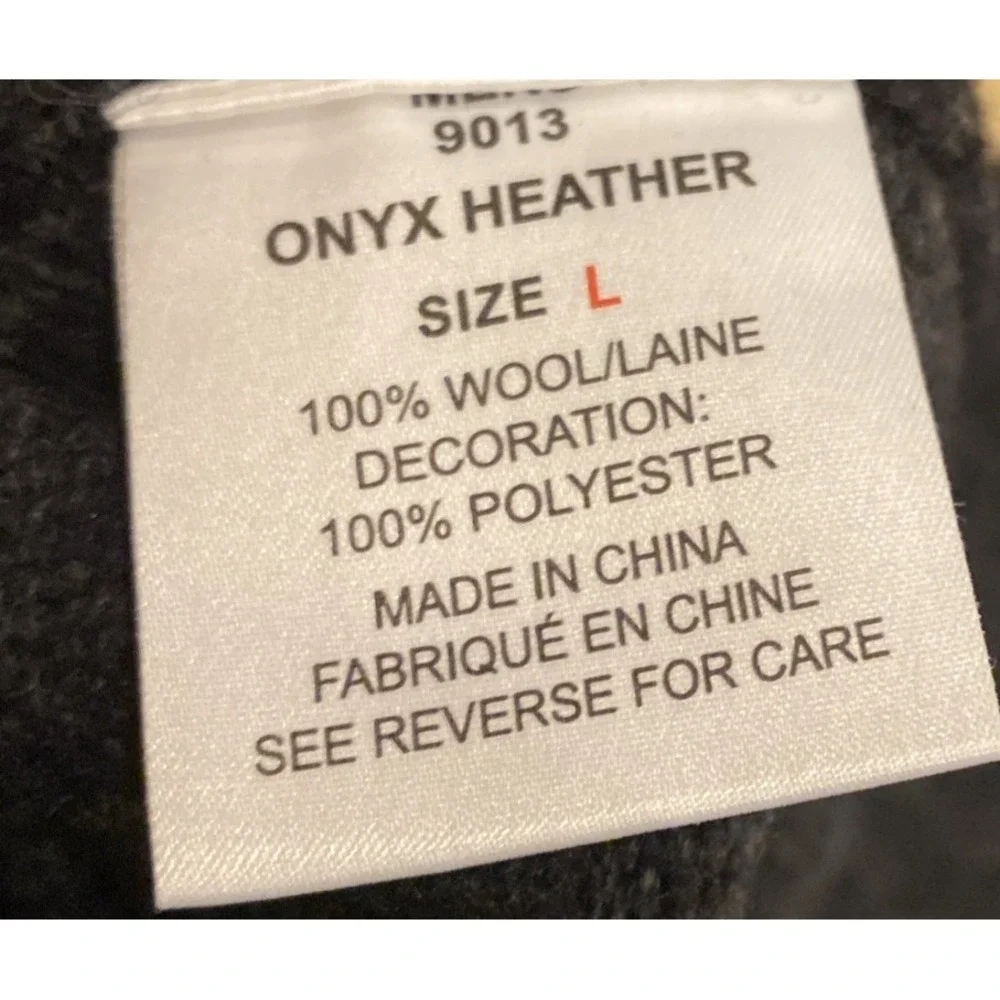 Woolrich‎ Sweater Mens Large Gray Onyx Heather Wool 1/4 Zip Pullover Sweatshirt